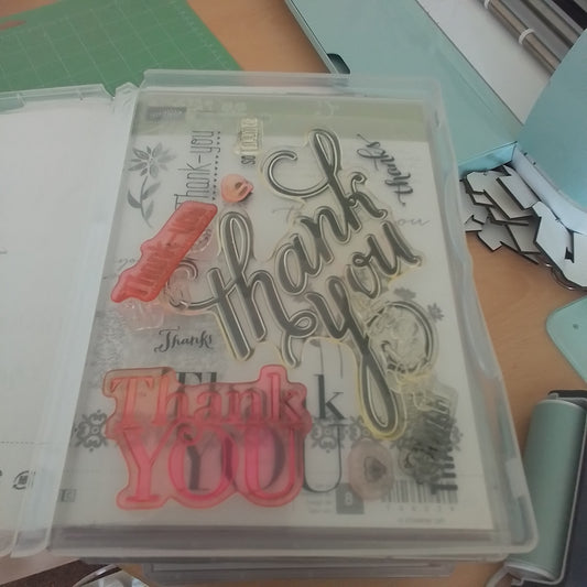 Used Stampin Up Clear Stamp Set - Another ThankYou